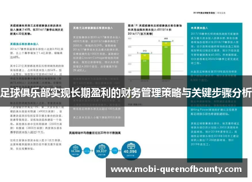 足球俱乐部实现长期盈利的财务管理策略与关键步骤分析 足球俱乐部实现长期盈利的财务管理策略与关键步骤分析